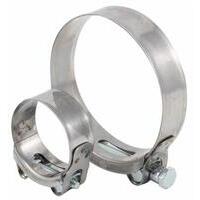 Fascetta stringitubo a banda larga in acciaio C20, serraggio 60 63mm, banda 22mm