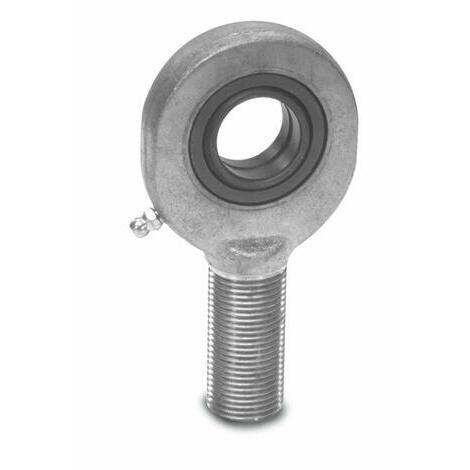 Terminale a snodo maschio 17, ISO 12240-4, Serie E, rilubrificabili, accoppiamento acciaio su acciaio