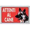 Targa  segnaletica  attenti  al  cane - Pp  cm  20x30