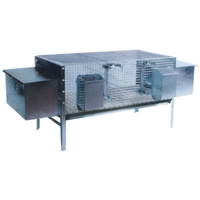 Gabbia conigli accessoriata omz - Acciaio zinc cm 160x50 h.cm 60