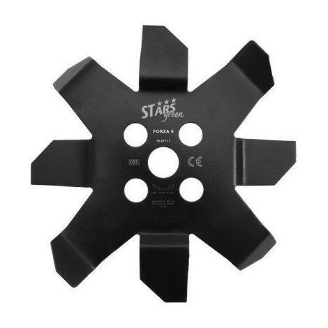 Disco x decespugliatore denti piegati cut 8 stars - Acciaio denti 8 d.mm 250 s.mm 3,0