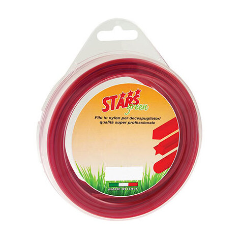 Filo  x  decespugliatore  quadro  corallo  stars - Mm  3,0  mt    15