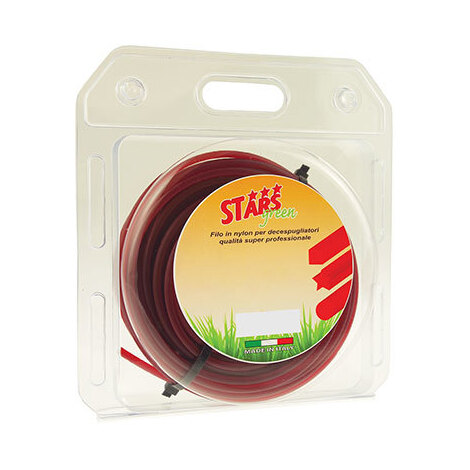 Filo  x  decespugliatore  quadro  corallo  stars - Mm  4,0  mt    15