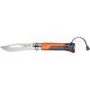 Coltello  opinel  08  outdoor - Mm  85  pp  arancione/grigio