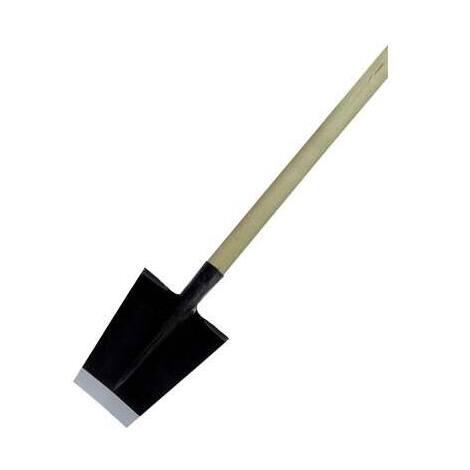 Vanghetto  punta  quadra  forgiato  +  manico - Acciaio/legno  cm  37x22  h.cm  168