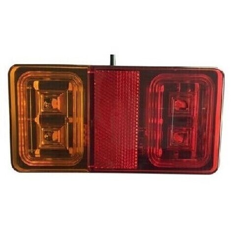Fanale posteriore 16 LED sottile con viti di montaggio 12 V/24 V 150x80x21,5 mm