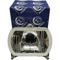 Proiettore asimmetrico con 3 attacchi, 120x110mm Luce abbagliante e anabbagliante, lampadina non inclusa, omologazione ECE.