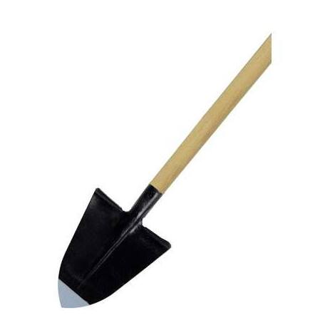 Vanghetto  a  punta  forgiato  +  manico - Acciaio/legno  cm  29x33  h.cm  168
