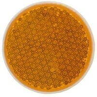 Catarinfrangente arancione rotondo Ø63 mm adesivo