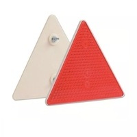 Catadiottro triangolare rosso fissaggio prigioniero M6 142x162 mm (2 PEZZI)