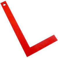 Squadra da carpentiere pezzo unico verniciato 40 cm