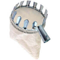 Coglifrutta 13 cm sacco in cotone lavabile e struttura in acciaio zincato