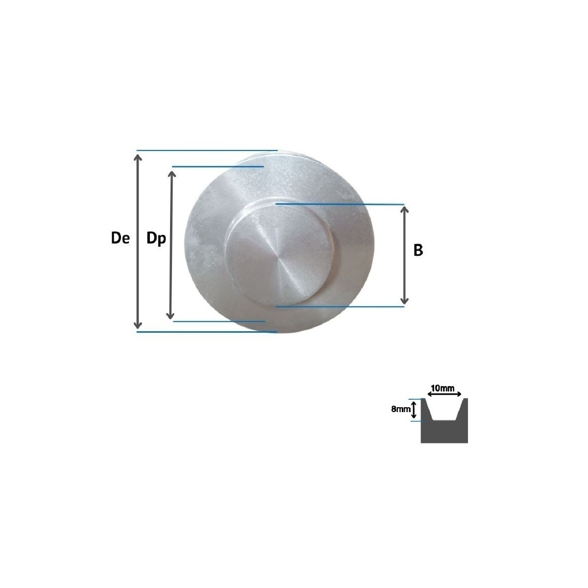 Puleggia In Alluminio Fartools - Diametro 80 Mm, Alesaggio 19 Mm, Per Applicazioni Meccaniche - Foto 7
