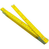 Doppiometro in legno giallo 2 mt