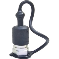 Innesto rapido a valvola da 1/2 maschio completo di tappo di protezione parapolvere nero made in Italy