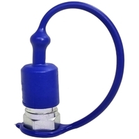 Innesto rapido a valvola da 1/2 maschio completo di tappo di protezione parapolvere blu made in Italy