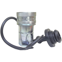 Innesto rapido a valvola da 1/2 femmina completo di tappo di protezione parapolvere nero made in Italy