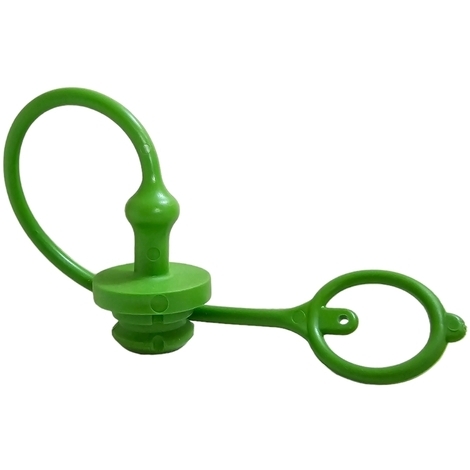 Tappo di protezione parapolvere verde per innesto rapido a valvola da 1/2 maschio made in Italy