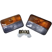 Kit fanali direzione-posizione dx e sx 114x76 mm completo di lampadine per posizione e direzione