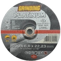 Disco  abrasivo  taglio  ferro  platinum  grinding - Mm  230x22,2  h.mm  6,8 centro depresso