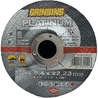 Disco  abrasivo  taglio  ferro  platinum  grinding - Mm  115x22,2  h.mm  6,4  centro depresso