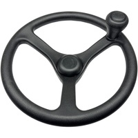 Volante per trattore in plastica conicità C6 diametro 320 mm cono Danfoss con pomello