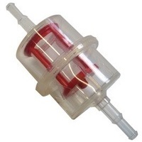 Filtro gasolio trasparente in plastica con cartuccia in rete modello corto L=120 mm � 6-8 mm MADE IN ITALY
