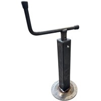 Piede di appoggio a piede con uno sfilo e manovella superiore 50x50 mm Altezza totale 480 mm GREZZO