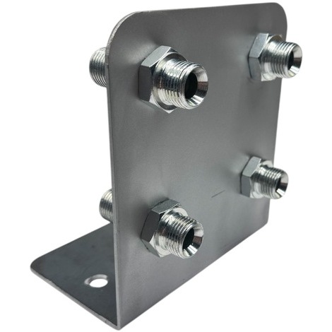 SUPPORTO PIASTRA DI FISSAGGIO CON 4 PASSAPARETE 1/2''
