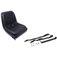 Sedile per Macchine agricole Culla in PVC con guide regolabili 390x375x435 mm con cintura di sicurezza a 2 punti statica e kit di installazione