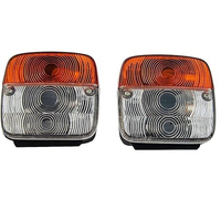 Coppia di fanali dx e sx direzione e posizione per rimorchio trattore 109x103x50 mm lampadine non incluse