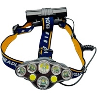 Torcia elettrica da testa ricaricabile 8 LED 83x32x50 mm