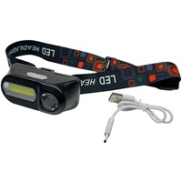 Torcia elettrica da testa ricaricabile 2 LED 100x50x48 mm