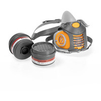 Kit protezione con semimaschera Vulcano 2000 completa di filtri combinati antigas e antipolvere