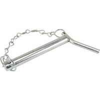 Perno in acciaio per attacchi a tre punti con maniglia, spina e catena 22x130 mm