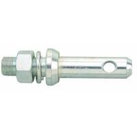 Perno di collegamento inferiore per attacco attrezzi 22x140 mm Cat 1 filetto M22x1,5 mm con dado di bloccaggio