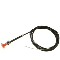 Tirante stop motore con pomello rosso e scritta stop completo di guaina 2000 mm lunghezza cavo 2200 mm