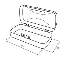 Cassetta porta attrezzi in plastica tipo piccolo 165x70x100mm