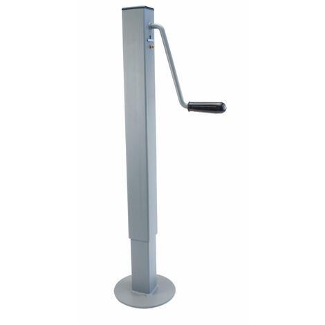 Servotimone piede d'appoggio con manovella laterale sezione tubo 60x60 altezza 565 mm carico 800 kg
