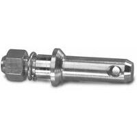 Perno di collegamento inferiore per attacco attrezzi diametri 22-28 Lunghezza 150 mm filetto M22x1,5 mm con dado di bloccaggio