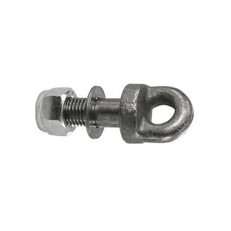 Perno ad occhio filettato per catene imbrigliamento M18x1,5 diametro 15 mm con dado