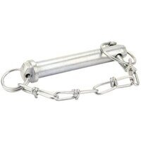 Perno in acciaio per attacchi a tre punti con spina e catena 25x120 mm