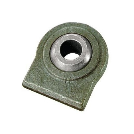 Supporto con fianchi inclinati completo di rotula sferica di diametro 28 mm Cat 2 per bracci inferiori