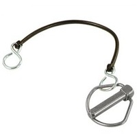 Spina a scatto a forma tonda con tirante in gomma e gancini diametro spina 10 mm