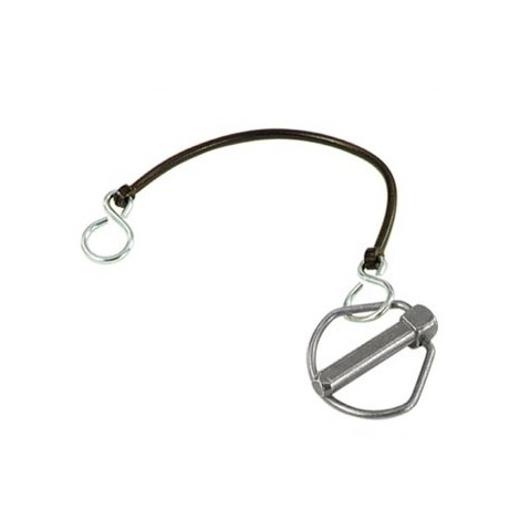 Spina a scatto a forma tonda con tirante in gomma e gancini diametro spina 11 mm