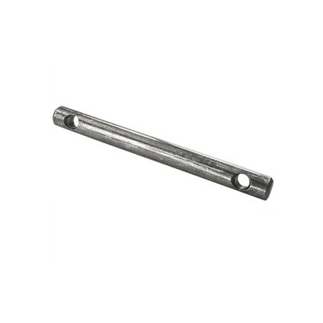 Perno per terzo punto lunghezza utile 210 mm diametro 19 mm con due fori diametro 12 mm