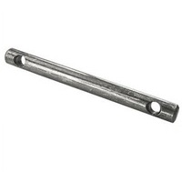 Perno per terzo punto lunghezza utile 100 mm diametro 25 mm con due fori diametro 12 mm