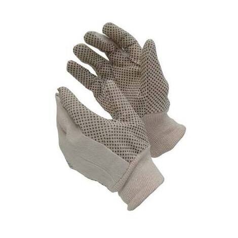 Guanto  pvc  nero  puntinato - Maglia  cotone  bianco  donna