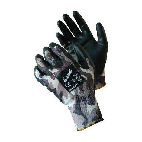 Guanto  poliuretano  nero  mimetico  hand - Maglia  leggera  sintetico    8