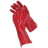 Guanto pvc rosso - Maglia cotone taglia unica